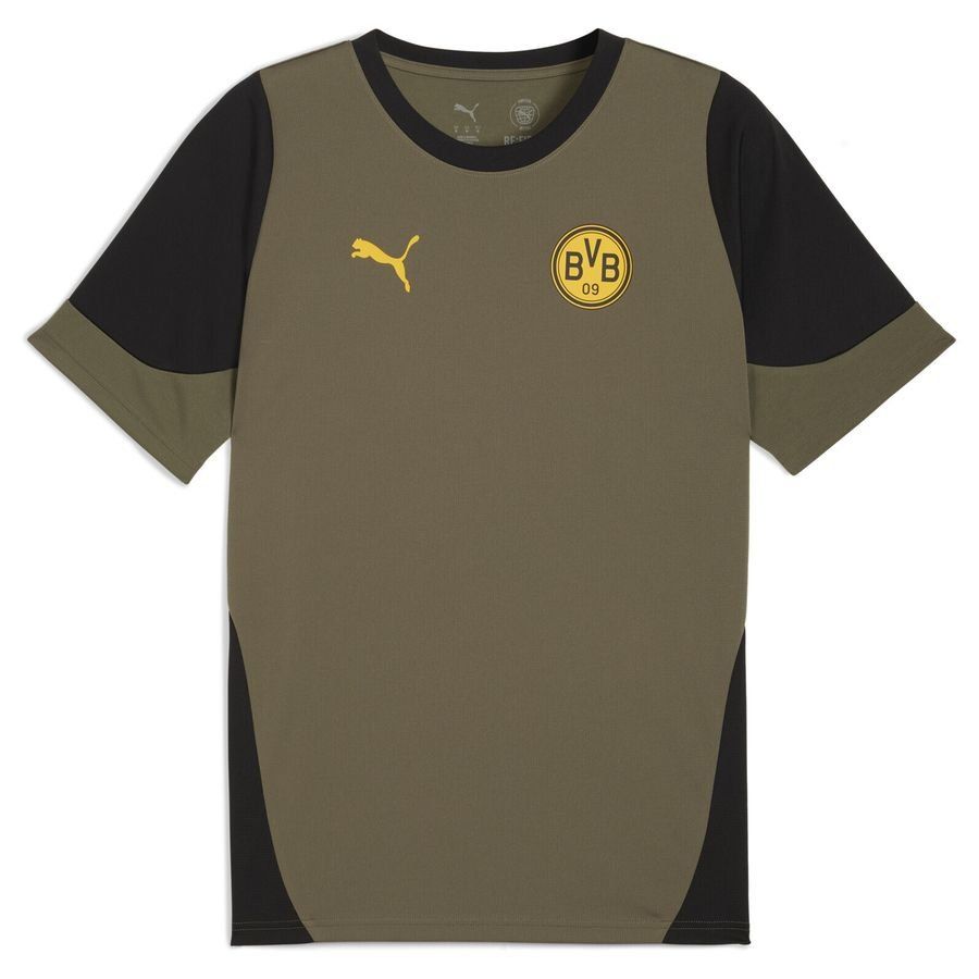 Dortmund Training T-Shirt - Loden Green/PUMA Black - Men's-SoccerKits Hub | Buy Soccer Jerseys Online